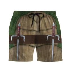 HKCBrand 3D Raphael Raph TMNT Hawaii Shorts